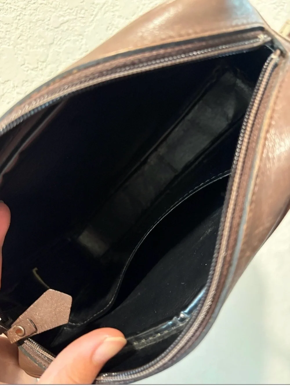 Burberry Tan and Brown Vintage Check Toiletry Pouch